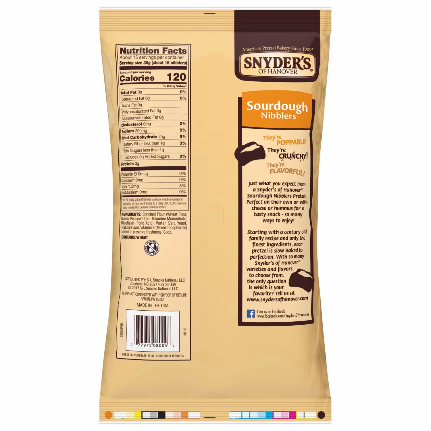 Snyder's of Hanover Pretzels, Sourdough Nibblers, 16 Ounce Family Size