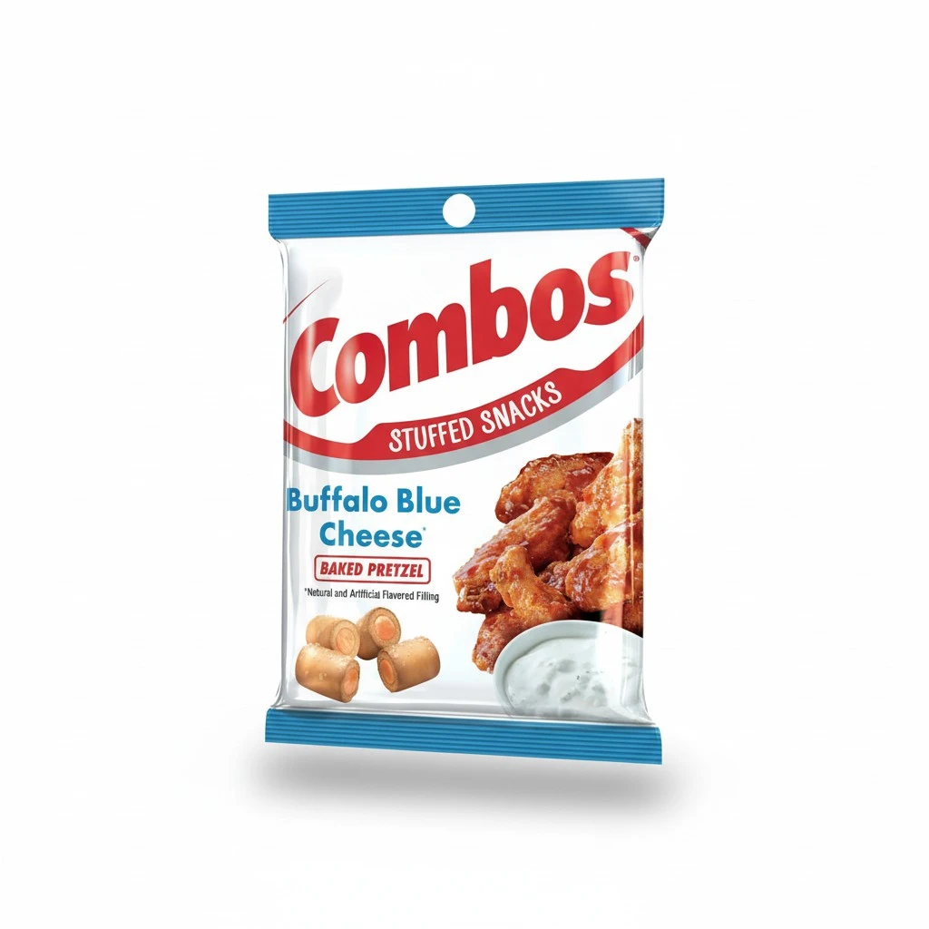 COMBOS Buffalo Blue Cheese Pretzel Baked Snacks 6.3-Ounce Bag