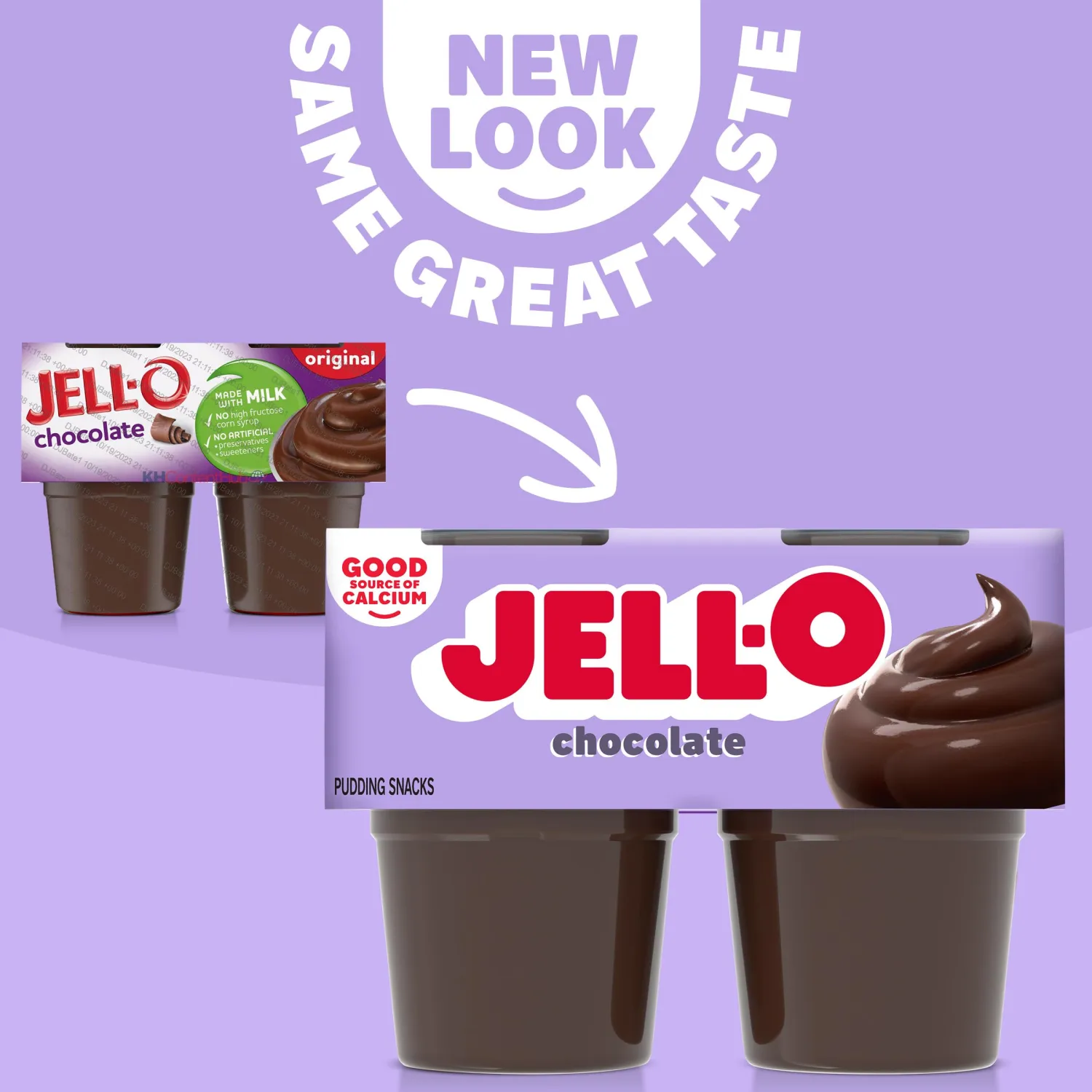 Jell-O Original Chocolate Ready-to-Eat Pudding Snack Cups, 4 ct Cups