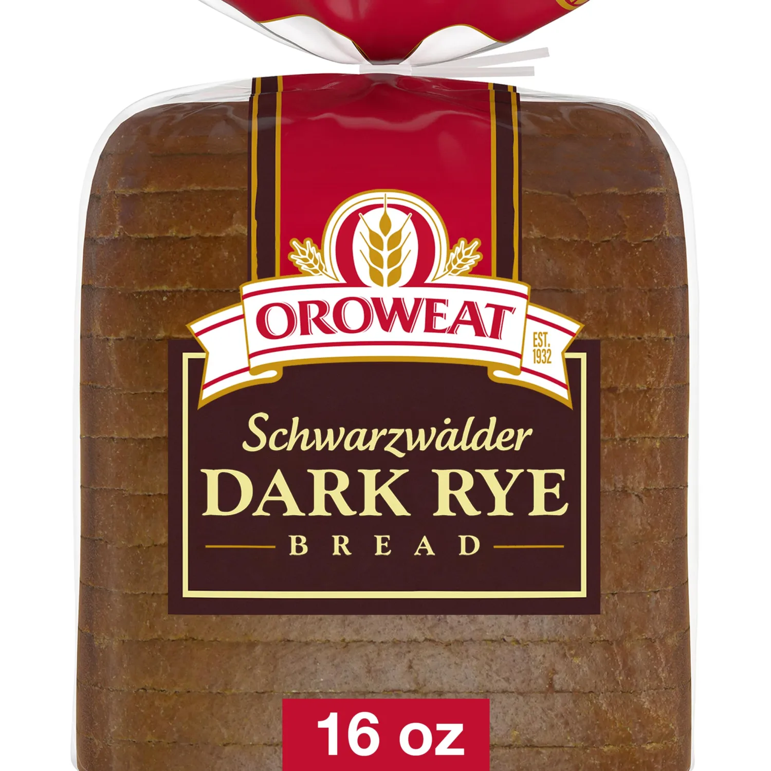 Oroweat Schwarzwalder Rye Bread, Dark Rye Bread, 16 oz Bag