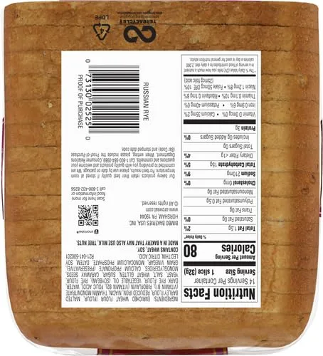 Oroweat Russian Rye Bread, 16 Oz