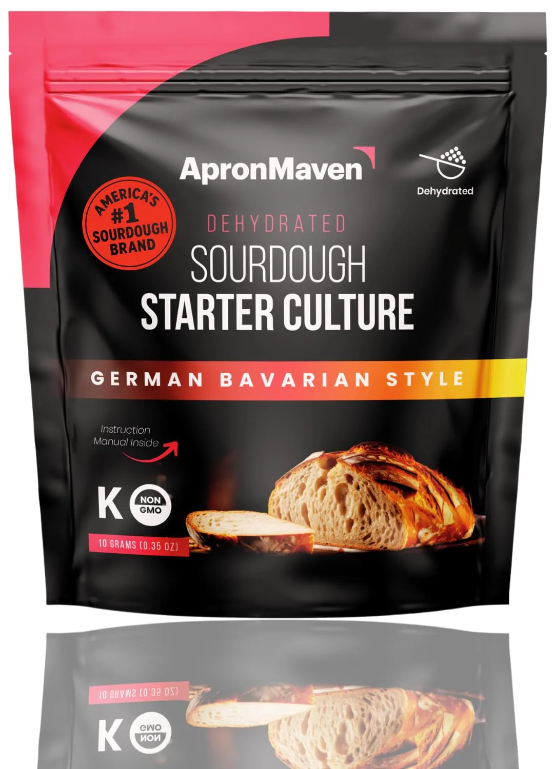 Apron Maven Premium Sourdough Starter Culture | German Bavarian Style | Heirloom Lively Dry Sourdough Starter | Perfect for Rye Breads | Simple Activation Instructions | Lifetime Customer Support