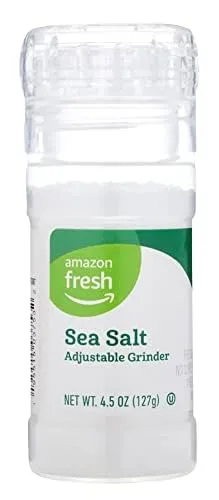 Amazon Fresh, Sea Salt Adjustable Grinder, 4.5 Oz