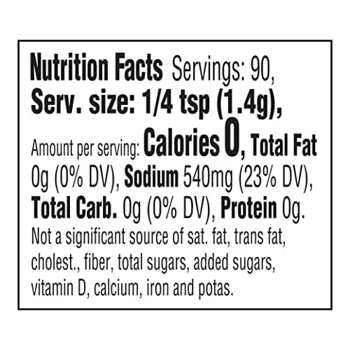 Amazon Fresh, Sea Salt Adjustable Grinder, 4.5 Oz