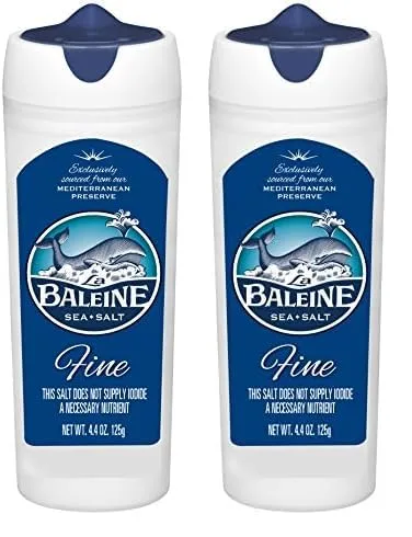 La Baleine Fine Sea Salt Shaker, 4.4 Oz (Pack of 2)