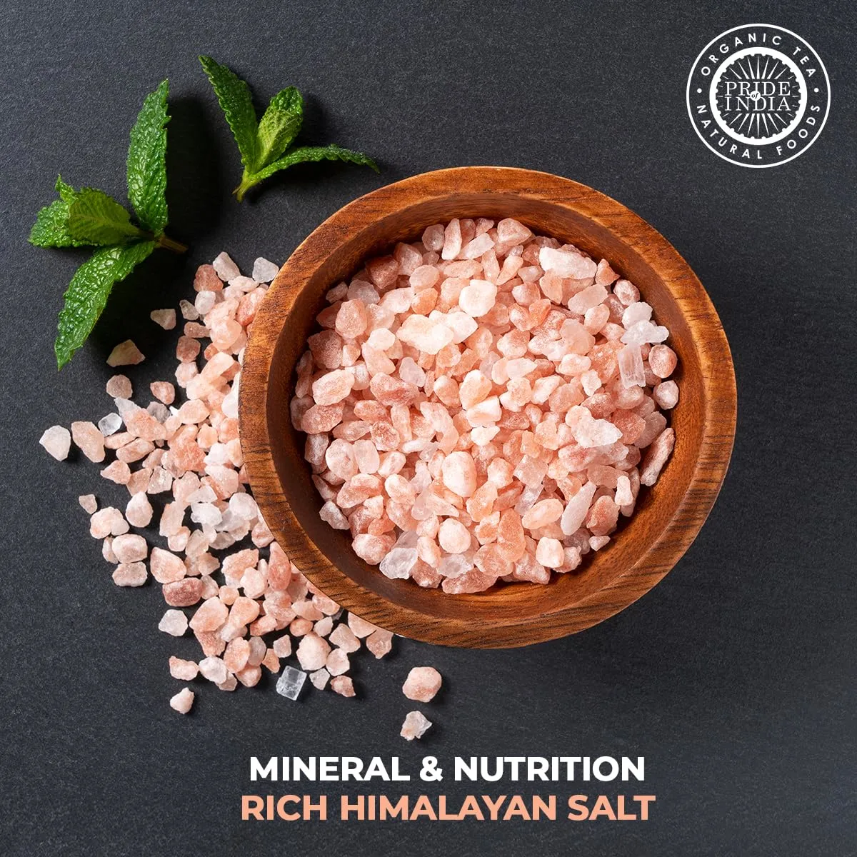 Pride Of India - Dark Himalayan Pink Salt Crystals w/ 84+ Natural Minerals, Coarse 4-5mm - 1 Pound (16 oz) Dual Sifter Jar - Use in Cooking and in Grinders - Superb Value - Authentic Strong Flavor