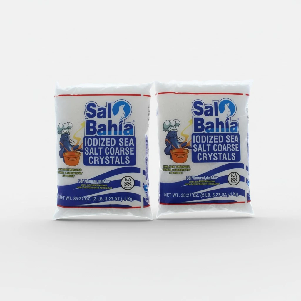 2 Pk. Sal Bahia Iodized Sea Salt Coarse Crystals 2.2 Pounds (4.4 Pounds Total)