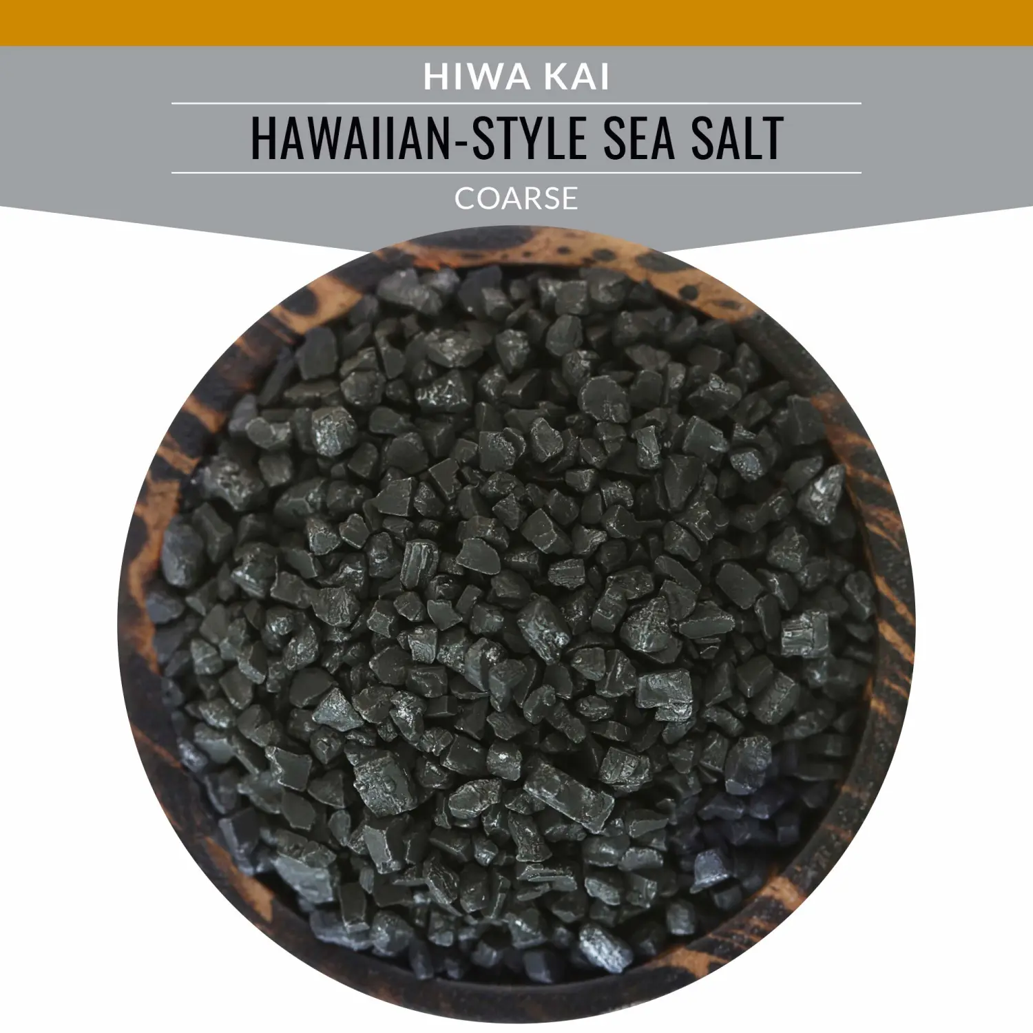 SaltWorks Hiwa Kai Black Hawaiian-Style Artisan Grinder Jar, Sea Salt, 5.5 Oz