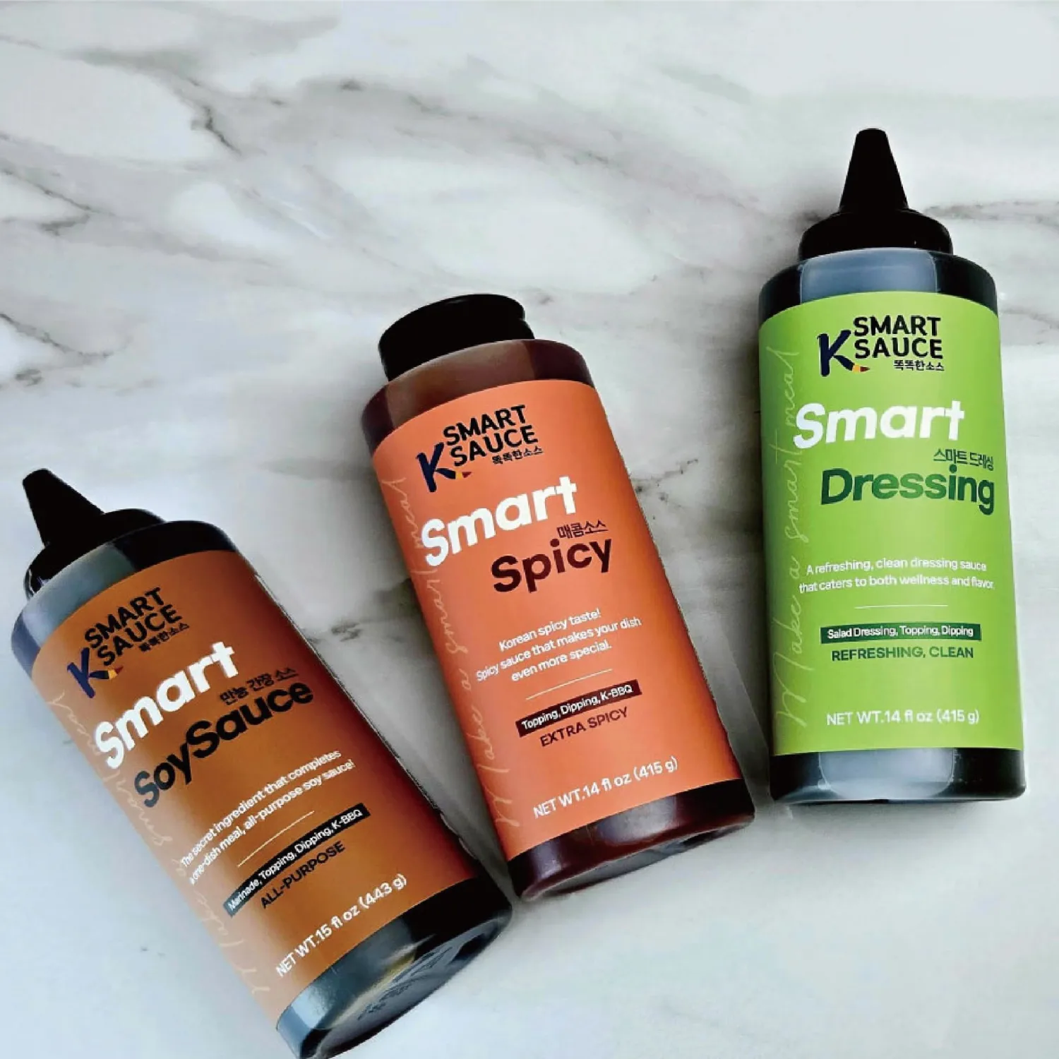Smart K-Sauce | Spicy Sauce - Korean Flavor, Perfect for Topping, Dipping, BBQ & Stir-Fry Ideal for Spice Lovers, 14oz