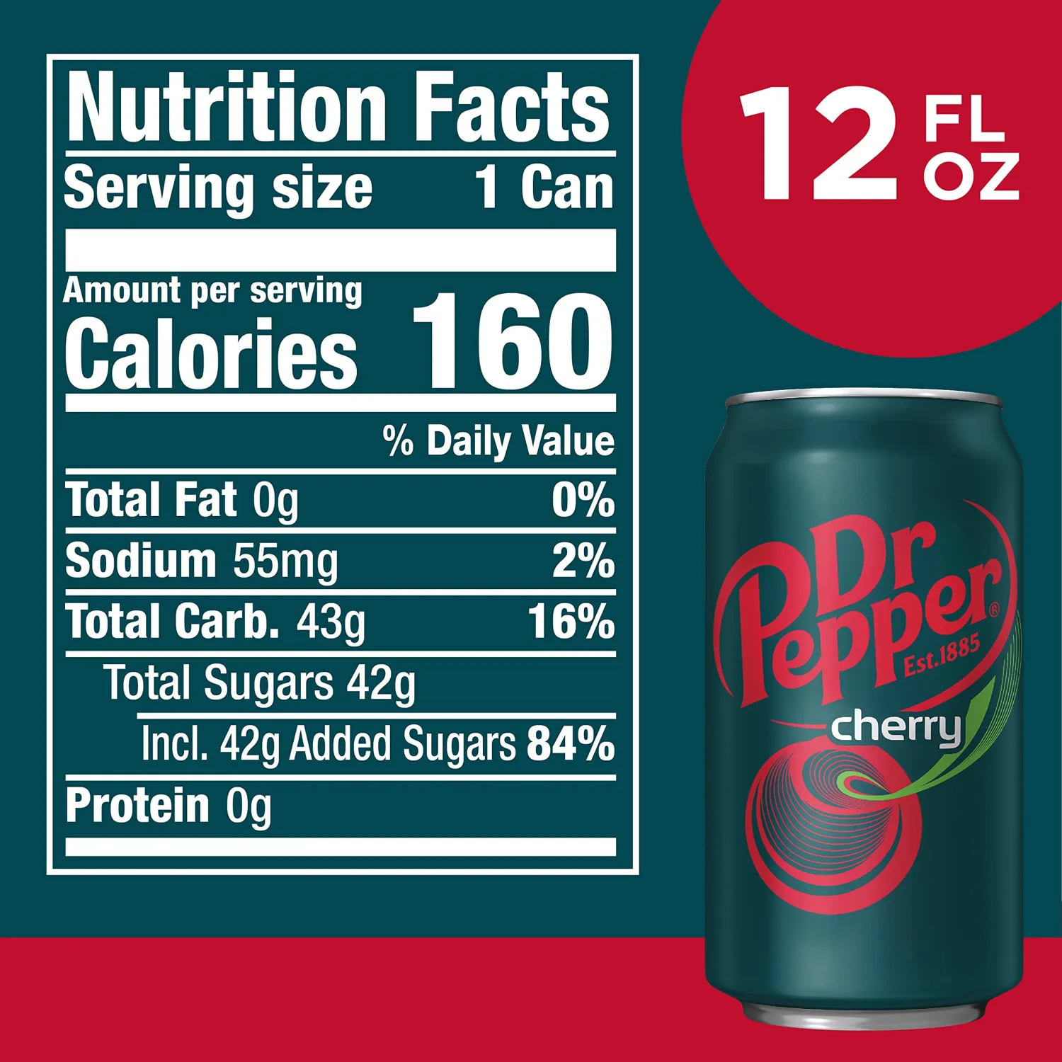 Dr. Pepper Cherry Soda, 12 fl. oz. Cans, 12 Pack (Pack of 2)