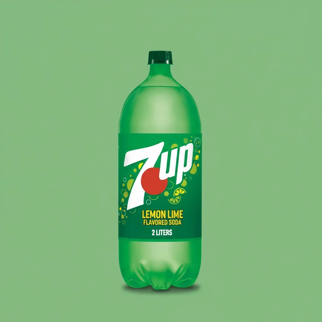 7UP Lemon Lime Soda, Naturally Flavored and Caffeine Free, 2 Liter Bottle
