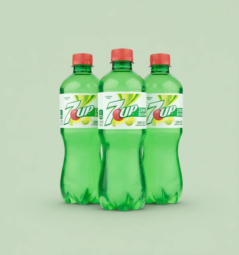 7UP Lemon Lime Soda, 16.9 Fl Oz Bottles, Pack of 6