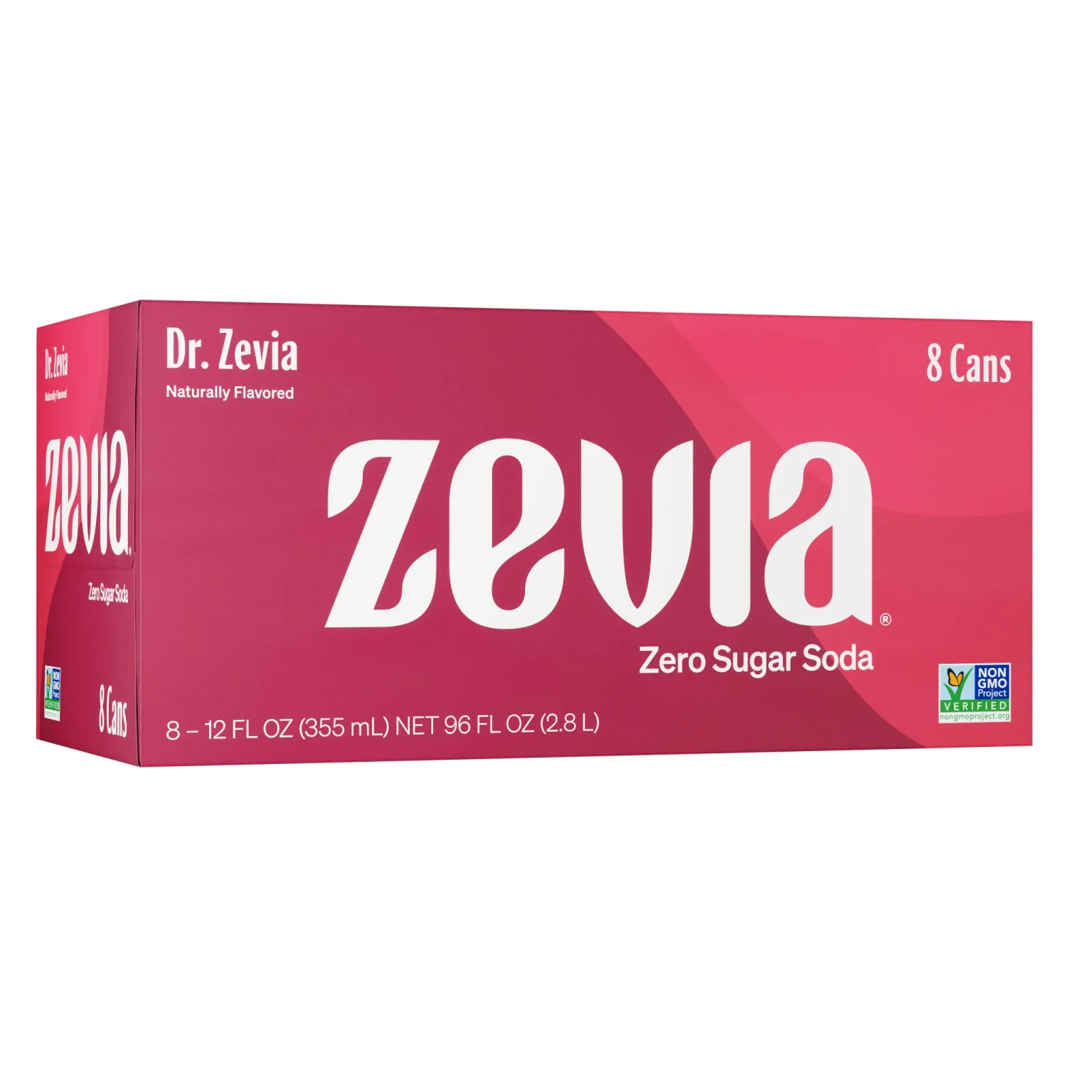 Zevia Zero Sugar Soda, Dr Zevia, 12 oz Cans (8-Pack) – Naturally Sweetened, Non-GMO Project Verified, Gluten-Free, Vegan