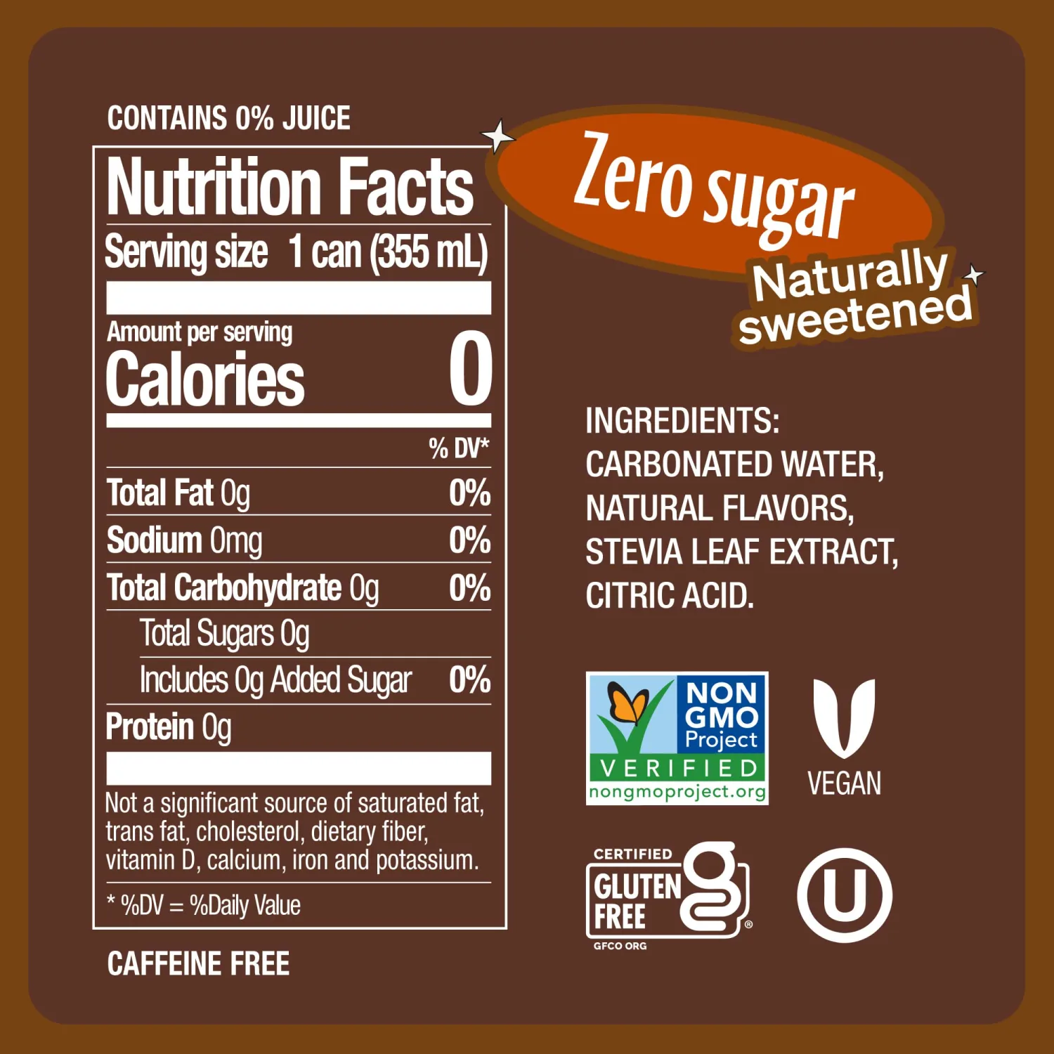Zevia Zero Sugar Soda, Ginger Root Beer, 12 oz Cans (8-Pack) – Naturally Sweetened, Non-GMO Project Verified, Gluten-Free, Vegan
