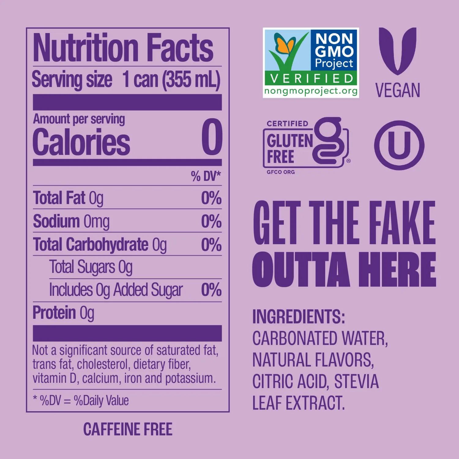 Zevia Zero Sugar Soda, Grape, 12 oz Cans (8-Pack) – Naturally Sweetened, Non-GMO Project Verified, Gluten-Free, Vegan