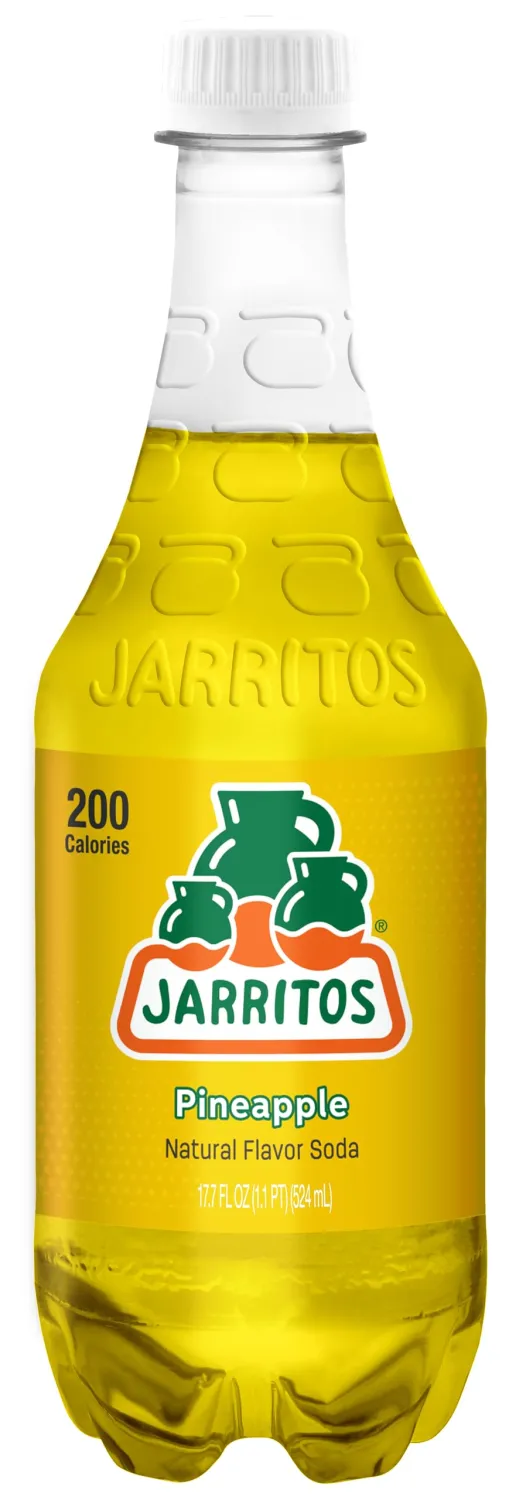 Jarritos Pineapple Soda, 24 Pack of 17.7 oz Bottles (524ml), Authentic Mexican Soft Drink, Tropical Pineapple Flavor