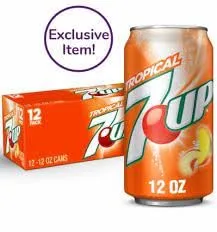 7UP Tropical, 12 fl oz cans, 12 pack
