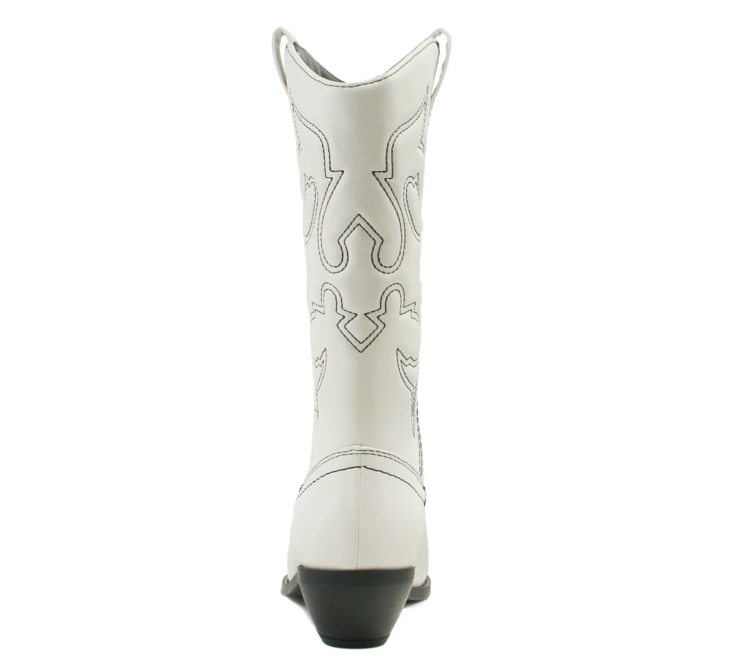 Soda RENO ~ Women Western Cowboy Stitched Pointe Toe Low Heel Ankle Mid Shaft Fashion Boots