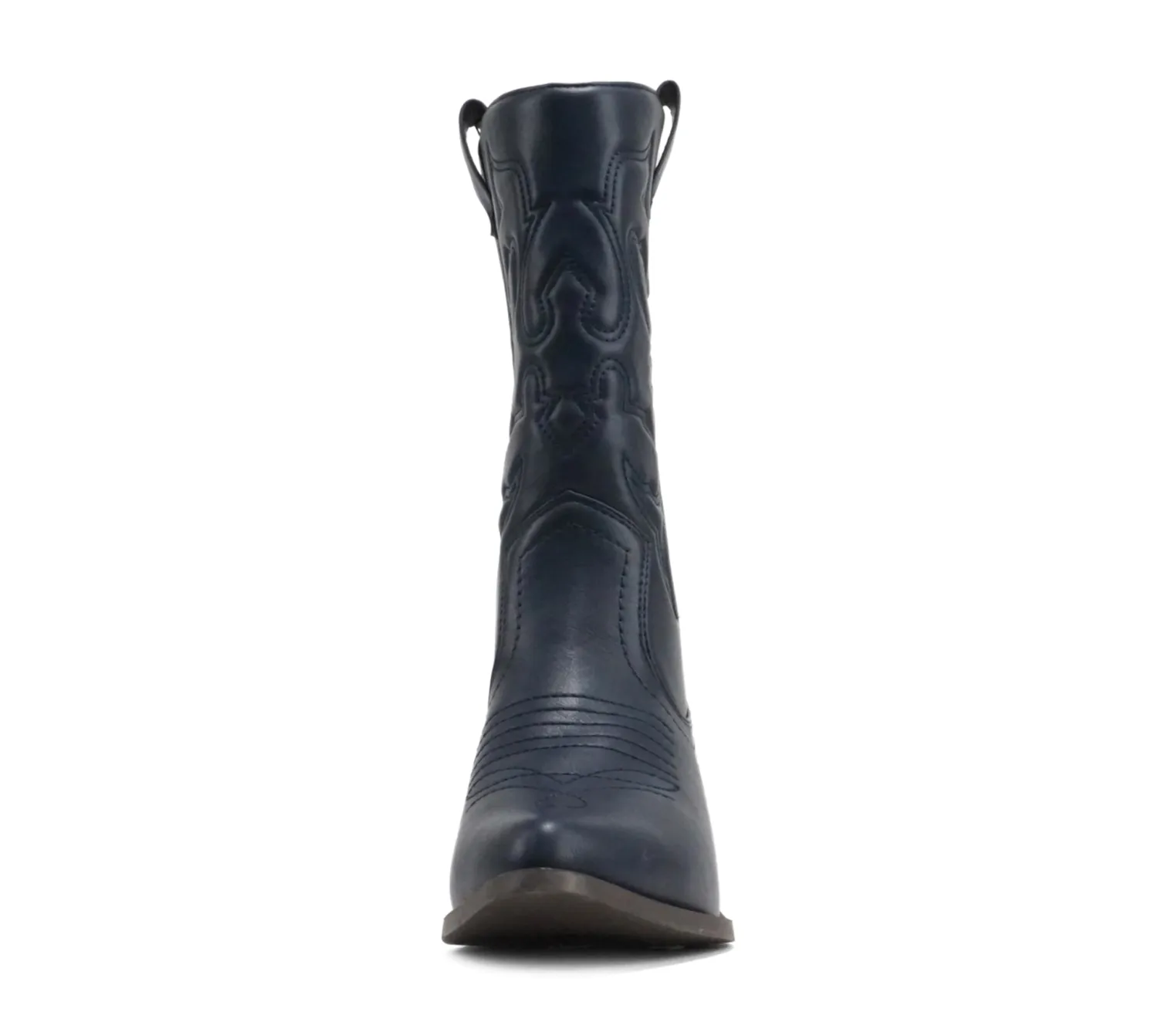 Soda Red Reno Western Cowboy Pointed Toe Knee High Pull On Tabs Boots All-White