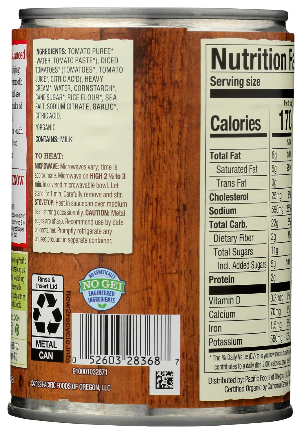 Pacific Foods, Soup Tomato Bisque Organic, 16.3 Ounce
