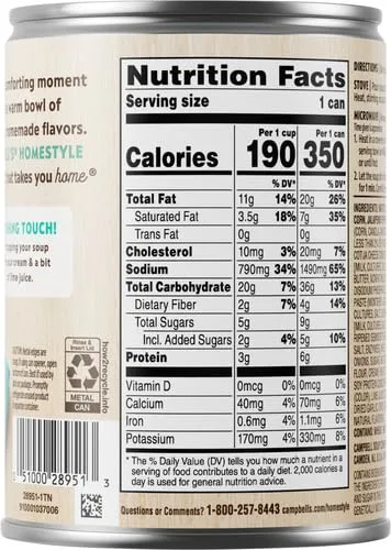 Campbell’s Homestyle Mexican Style Street Corn Soup, 16.3 oz Can (Pack of 4)