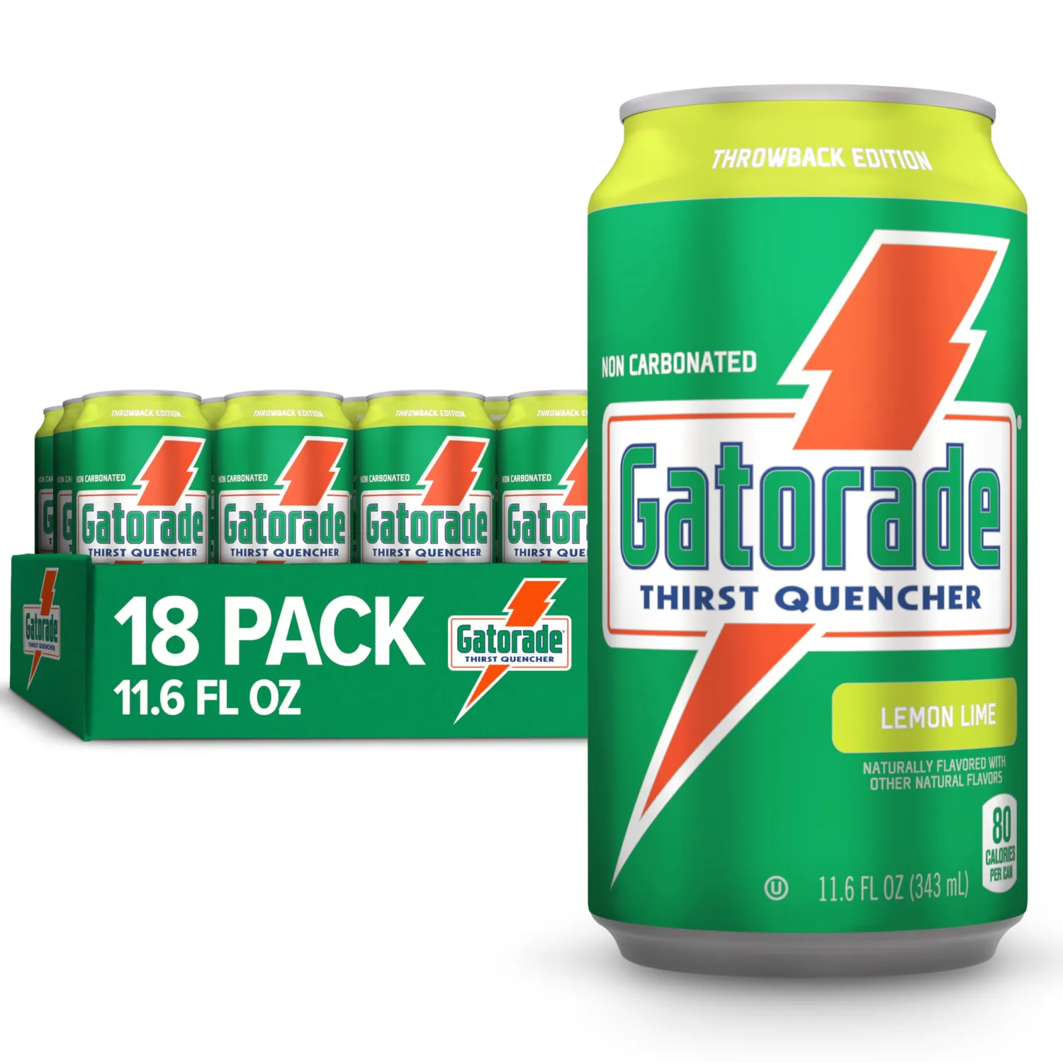 Gatorade Thirst Quencher, Lemon-Lime, 12 Fl Oz Cans (Pack of 18)