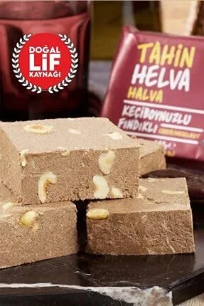 ''NEW" Imported Natural Tahini Halva ,Carob-Hazelnut Halva,Turkish Halva,Halva Dessert, Tahini Halva,Halvah,Halva,By Koska 200 Gr 7 Oz Halal الحلاوة الطحينية والحفلوى التركية وحلوى