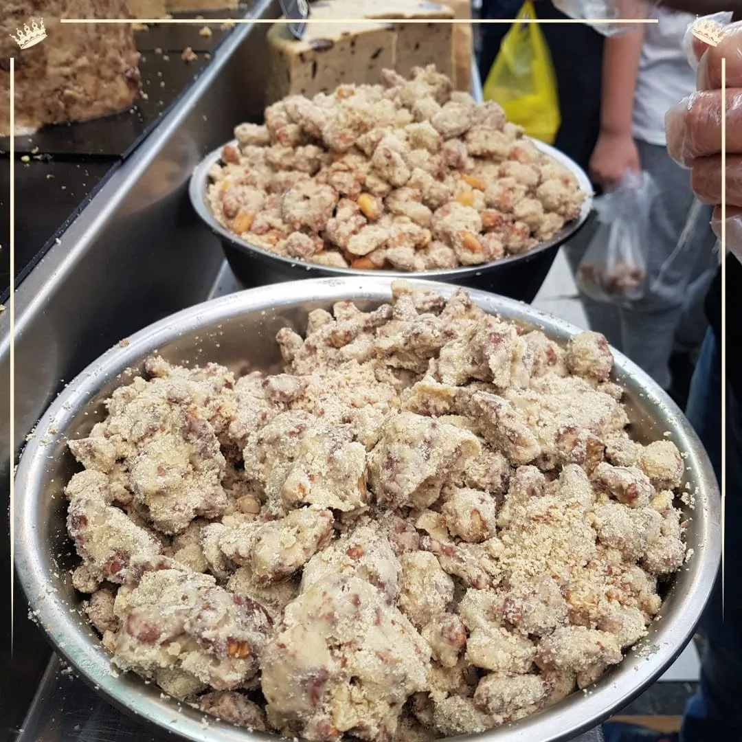 Halva Kingdom Gourmet Tahini Halva Covered Nuts – Vegan, Gluten-Free, Kosher – Sweet Nutty Snack with Creamy Sesame Halvah – 7 oz Premium All-Natural Treat, Perfect for Snacking (VANILLA HALVA PECANS)