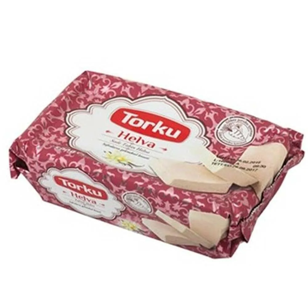 Vanilla Halva, Turkish Halva, Tahini Halva,, Halva dessert, Halva,Turk Helvası,Helva,Halvah By Torku 500 Gr 17,6 Oz الحلاوة الطحينية