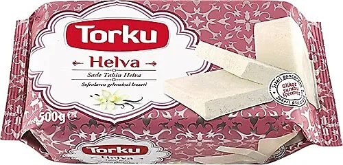 Vanilla Halva, Turkish Halva, Tahini Halva,, Halva dessert, Halva,Turk Helvası,Helva,Halvah By Torku 500 Gr 17,6 Oz الحلاوة الطحينية