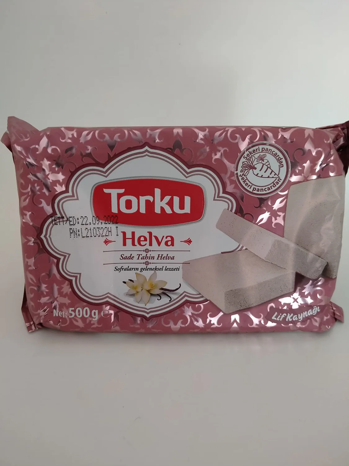 Vanilla Halva, Turkish Halva, Tahini Halva,, Halva dessert, Halva,Turk Helvası,Helva,Halvah By Torku 500 Gr 17,6 Oz الحلاوة الطحينية