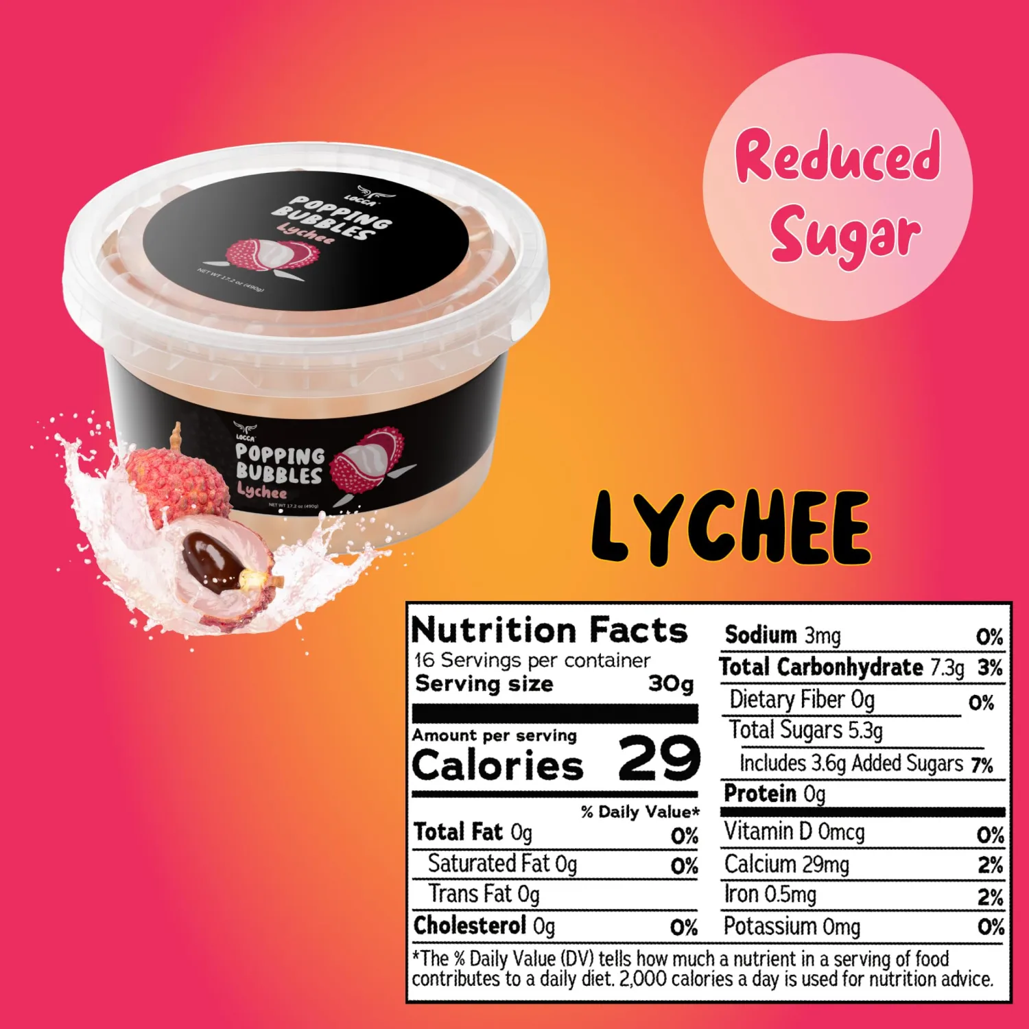 Lychee Popping Boba Pearls, Premium Boba Popping Pearls with Real Fruit Juice Bursting Boba Pearls Popping Bubbles Instant Tapioca Pearls Jelly for Bubble Tea Kit Boba Tea Kit for Kids (1 Pack x 17oz)