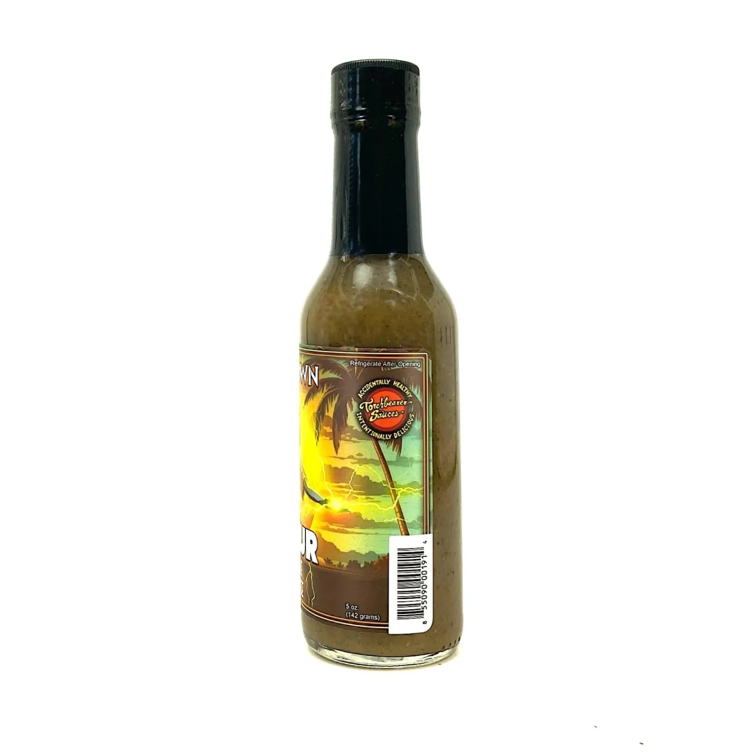Torchbearer Sauces Pineapple Jerk Sauce aka Devour, a Shinedown Sauce, 5 Fl Oz Heat Level 3, Medium Spicy - All Natural Hot Sauce, Vegan, Extract-Free, Made in USA