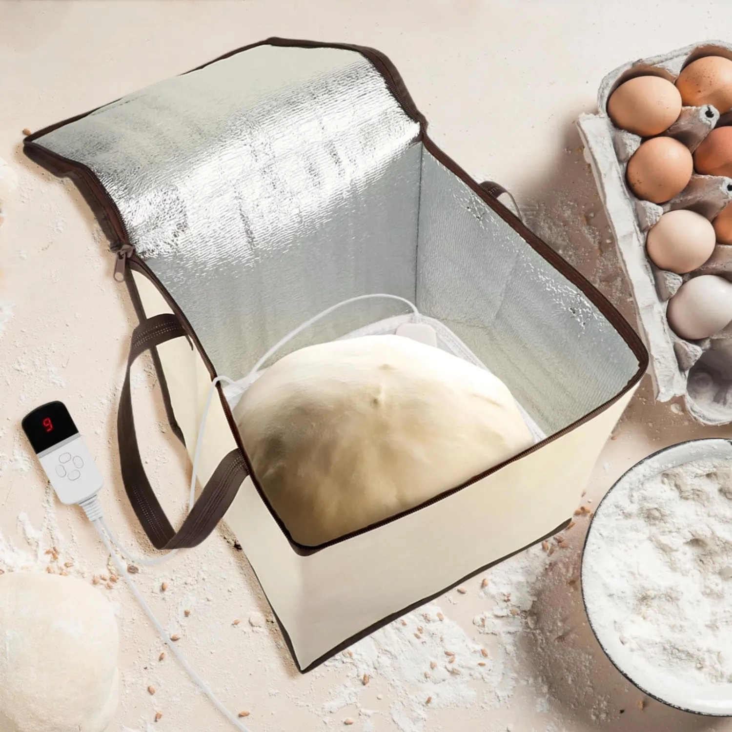 BILIKEYU Dough Proofer Warmer Portable Adjustable Bread Making Proofing Box with Warming Mat for Yogurt Cheese Tempeh Home