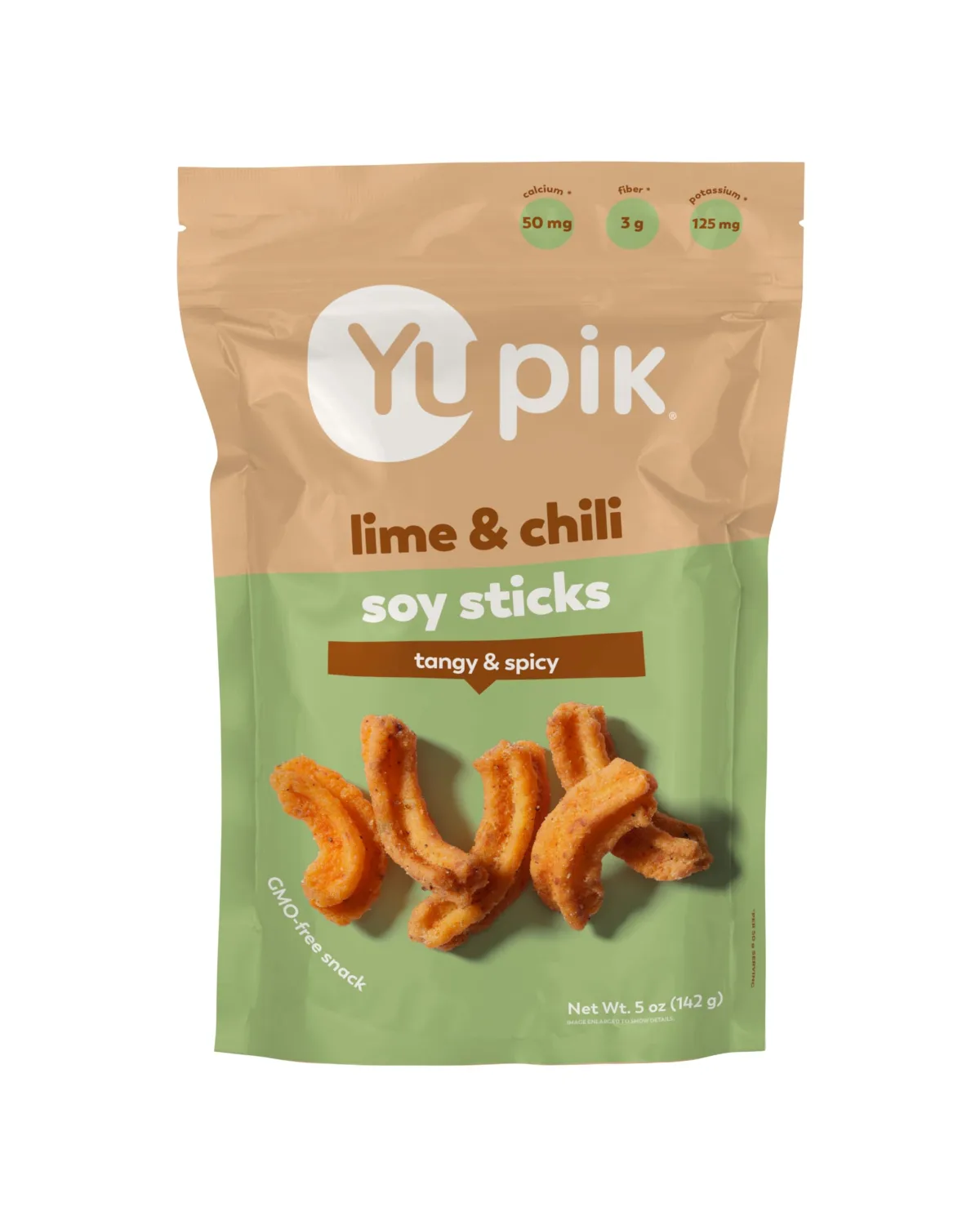 Yupik Lime & Chili Soy Sticks, 5 Oz, GMO-Free Snack, Crunchy Zesty Snack, Crispy Soya Crackers, Natural Flavors, Perfect for Any Occasion
