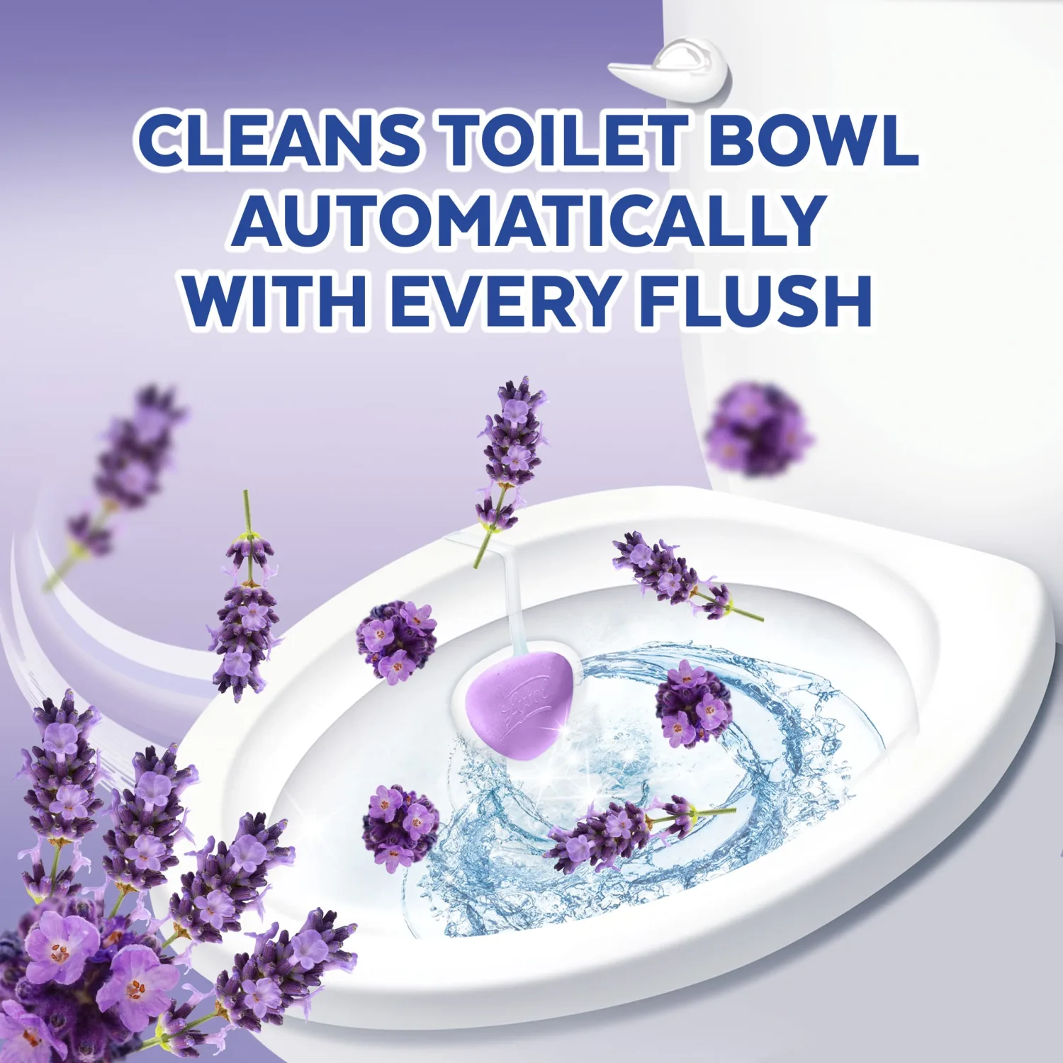 Lysol Automatic in-The-Bowl Toilet Cleaner, Cleans and Freshens Toilet Bowl, Lavender Fields Scent, 2ct