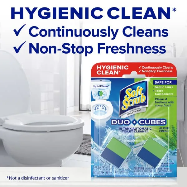 Soft Scrub in-Tank Toilet Cleaner 2ct Duo-Cubes, Alpine Fresh (Pack of 7)