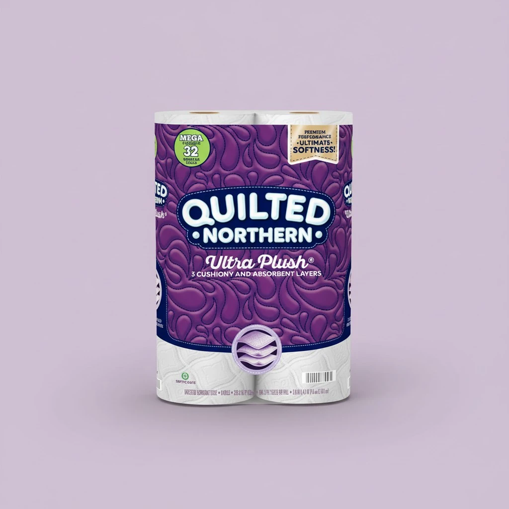 Georgia Pacific QUILTED NORTHERN ULTRA PLUSH® TOILET PAPER, 8 MEGA ROLLS