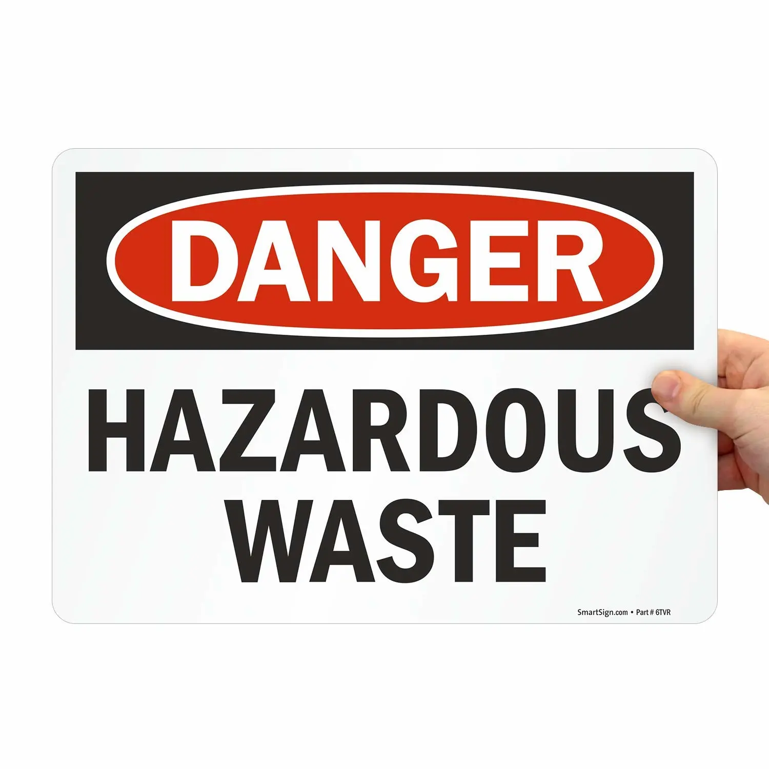 SmartSign "Danger - Hazardous Waste" Label | 10" x 14" Laminated Vinyl