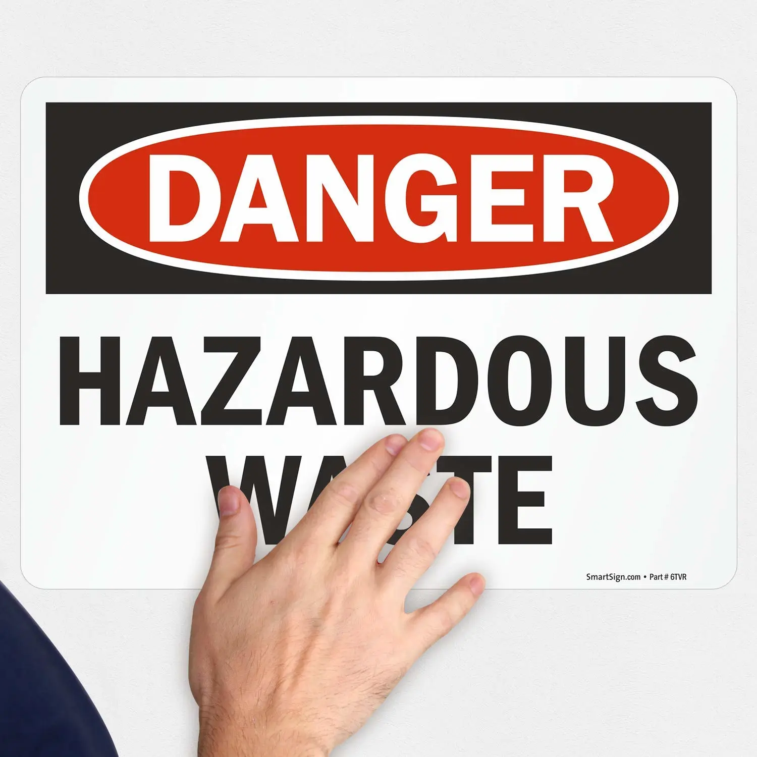 SmartSign "Danger - Hazardous Waste" Label | 10" x 14" Laminated Vinyl