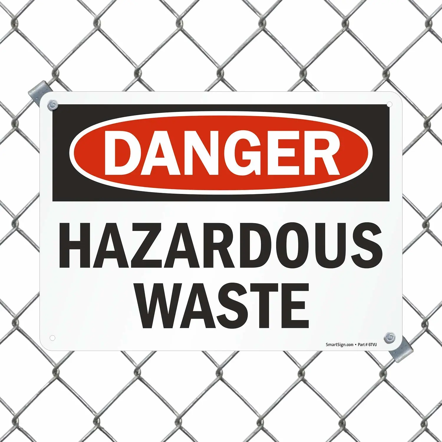 SmartSign "Danger - Hazardous Waste" Sign | 10" x 14" Plastic