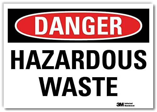 SmartSign “Danger - Hazardous Waste” Label | 10" x 14" 3M Engineer Grade Reflective