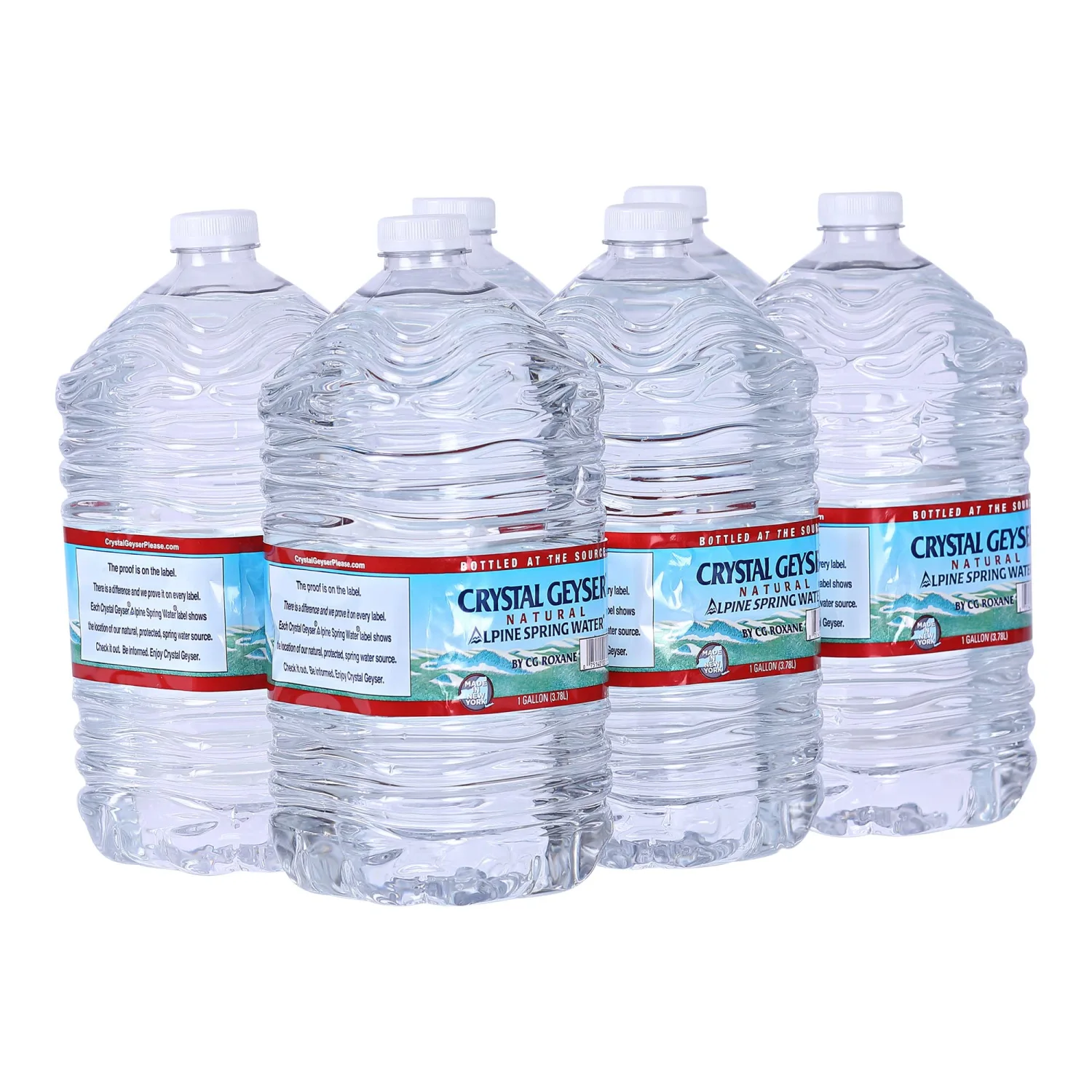 Crystal Geyser Natural Alpine Spring Water, Drinking Water Bottled at the Source, 6 Gallons