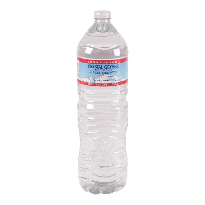 Crystal Geyser Natural Alpine Spring Water, Drinking Water Bottled at the Source, 1.5L Bottles, Case of 12