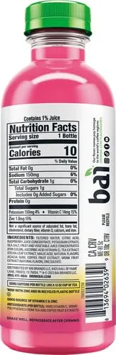 BAI Antioxidant Infusion, Rio Raspberry Tea Liquid Prepared Iced Tea, 18 Fl Oz