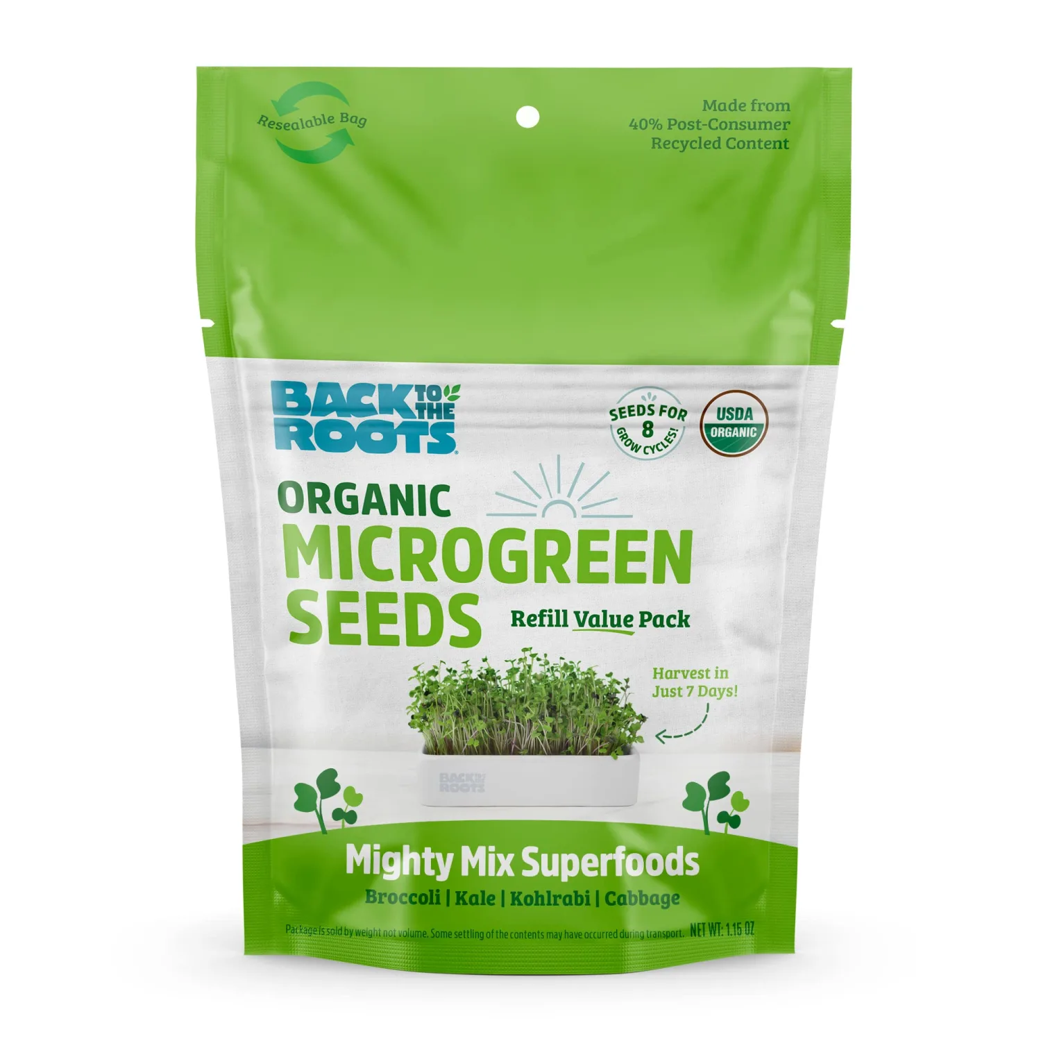 Back to the Roots 43003 Microgreens Ceramic Kit-Refill