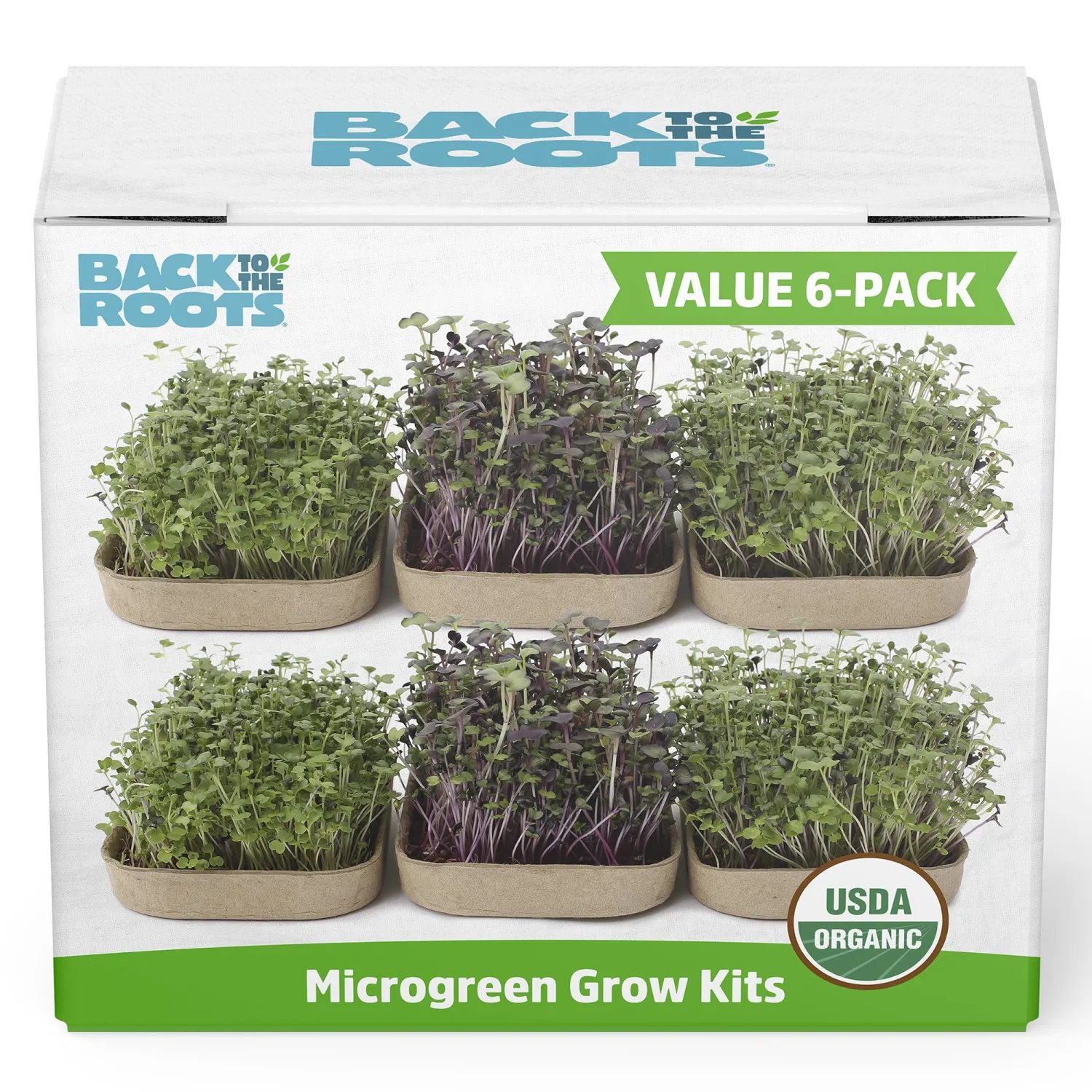 Back to the Roots DIY Microgreen Grow Kit, 6-Grow Variety Pack