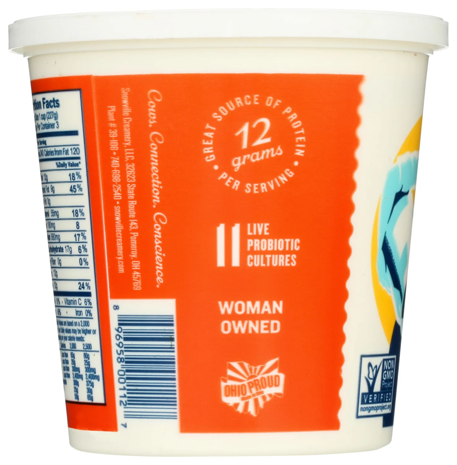 SNOWVILLE CREAMERY Grass Fed 6% A2 Plain Yogurt, 24 OZ