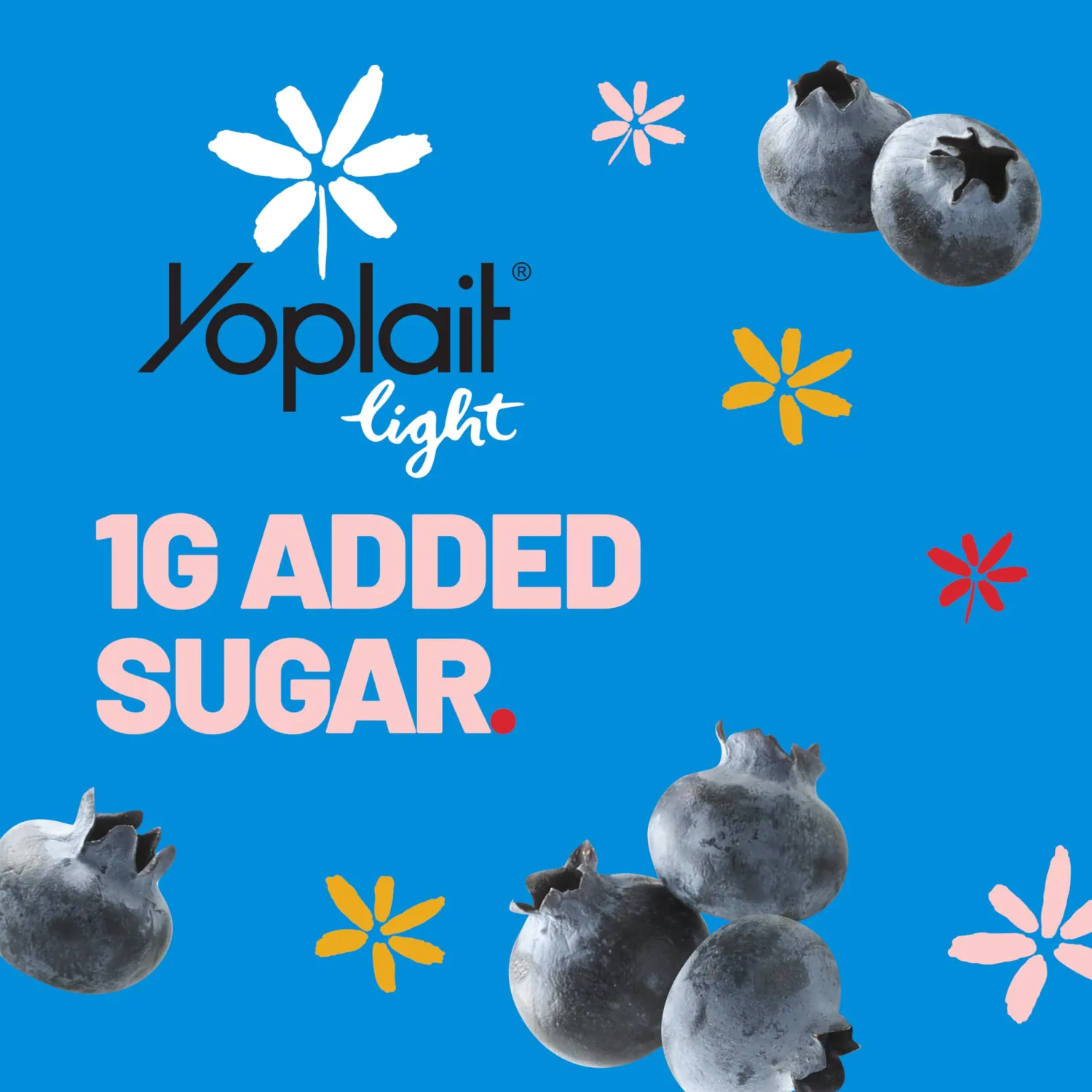 Yoplait Light Blueberry Patch Fat Free Yogurt Cup, Gluten Free Snack, 6 oz