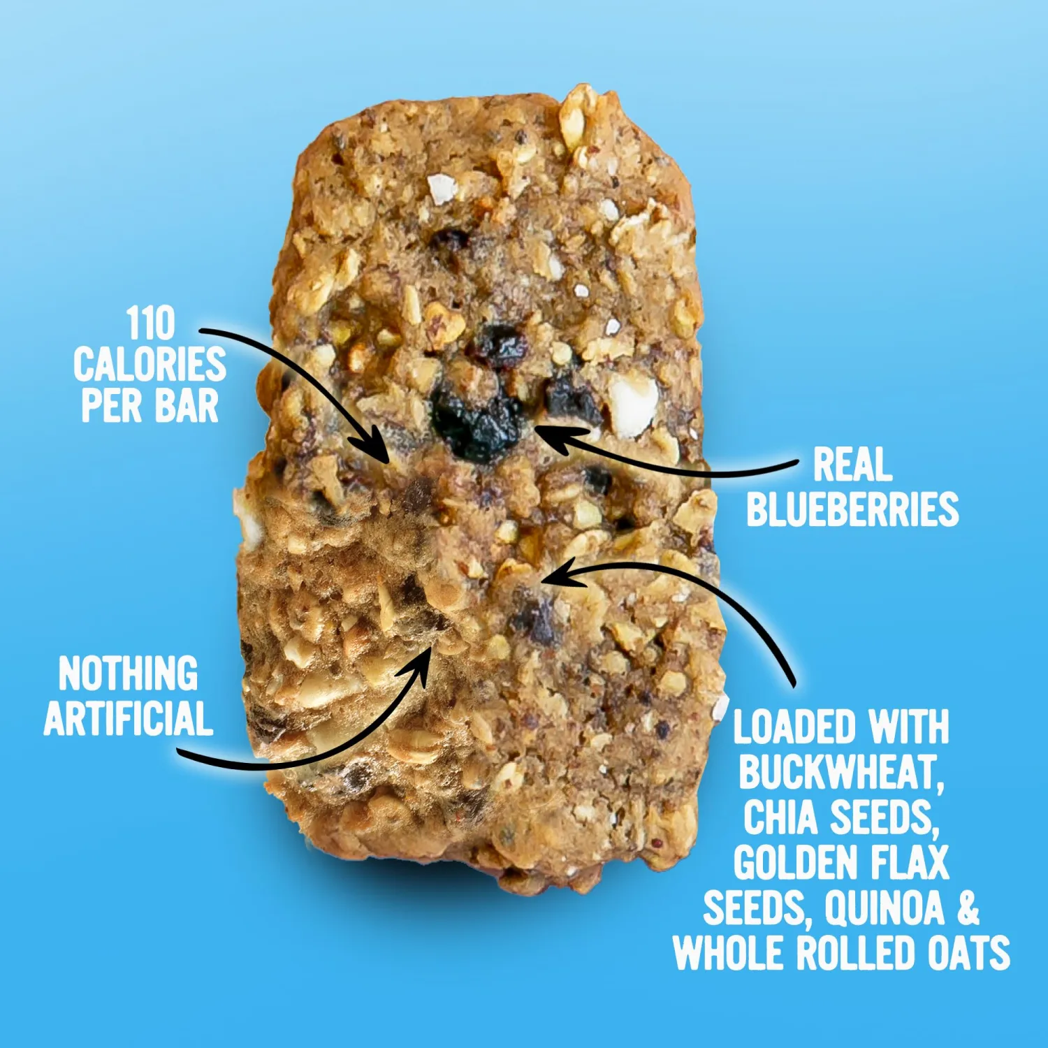 Cooper Street Blueberry Pomegranate Granola Bakes (12 bars) - Individually Wrapped Soft and Chewy Breakfast Granola Bars - Nut, Dairy & Soy Free - Great As Kids Snacks For School, Hiking Or Lunchbreak
